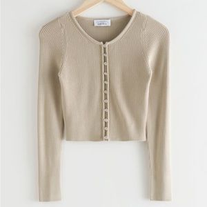 & other stories cropped cardigan